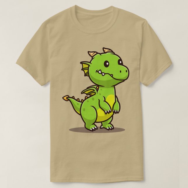 Niedlicher Dragon-Cartoon2 T-Shirt (Design vorne)
