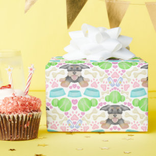 Niedlicher Drahthaarwurzel Dackel Geschenkpapier