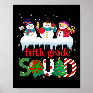 Niedlicher drei Snowman-Lehrer Kinder Fünfte Klass Poster