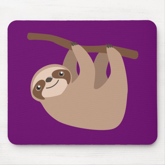 Niedlicher Drei-Toed Sloth Mousepad (Vorne)