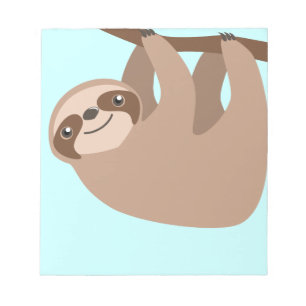 Niedlicher Drei-Toed Sloth Notizblock
