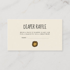 Niedlicher Dschungel Babydusche Windeln Raffelsche Begleitkarte