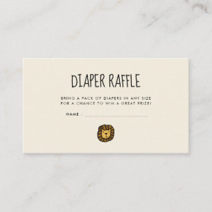 Niedlicher Dschungel Babydusche Windeln Raffelsche Begleitkarte