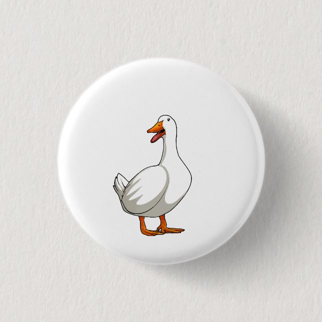 Niedlicher Duck Design Men Waterfowl Bird Pet Ente Button (Vorderseite)