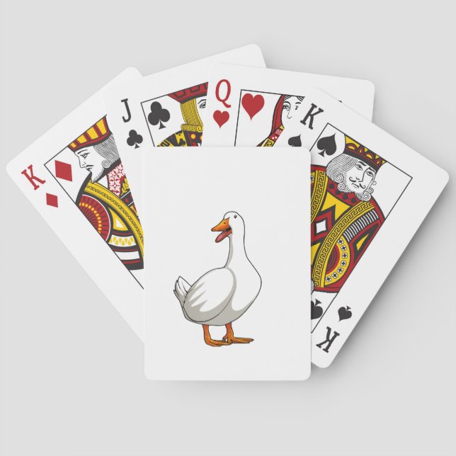 Niedlicher Duck Design Men Waterfowl Bird Pet Ente Spielkarten (Rückseite)