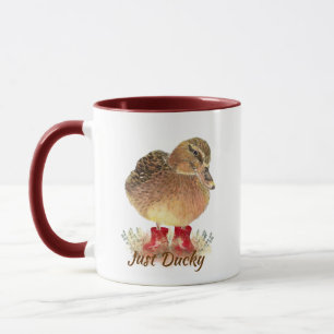 Niedlicher Duck Fun Zitat "Just Ducky" Tasse