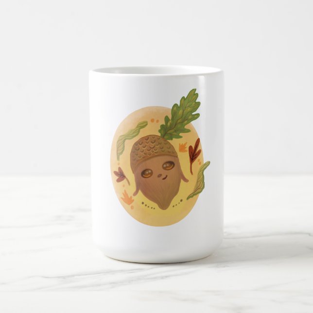niedlicher Eichenherbst Kaffeetasse (Mittel)