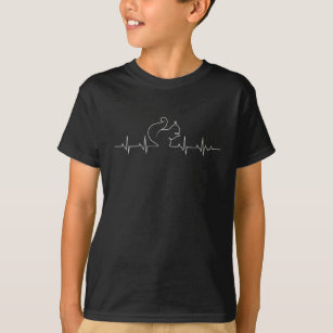Niedlicher Eichhörnchen-Heartbeat-Nussmantel T-Shirt