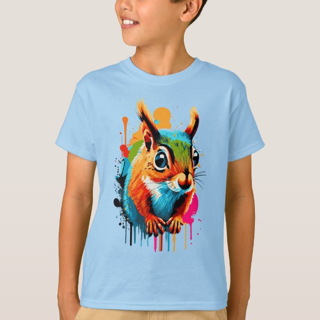 Niedlicher Eichhörnchen-T - Shirt - Eichhörnchenro (Vorderseite)