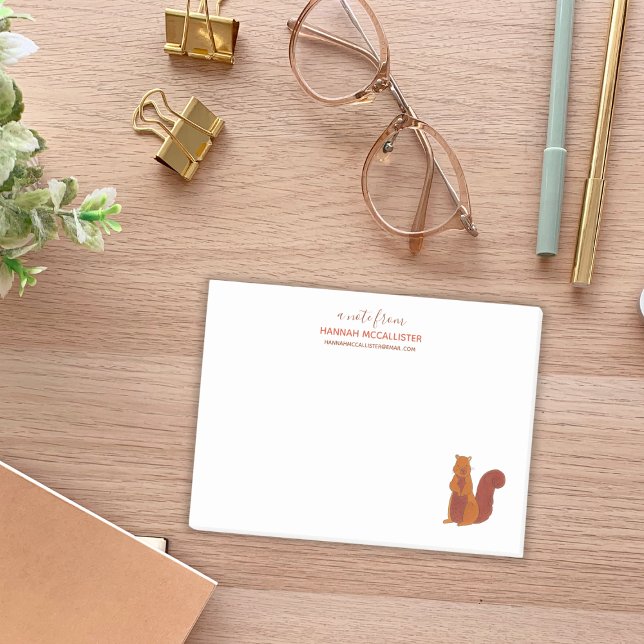 Niedlicher Eichhörnchenlehrer Erinnerung Hinweis Post-it Klebezettel (Von Creator hochgeladen)