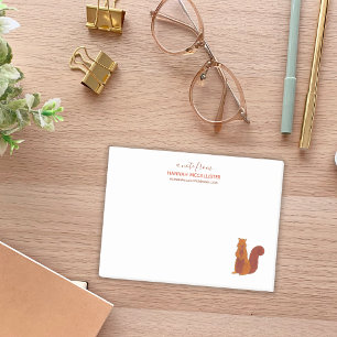 Niedlicher Eichhörnername und Kontaktinformation Post-it Klebezettel
