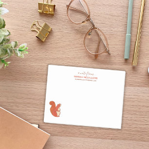 Niedlicher Eichhörnername und Kontaktinformation Post-it Klebezettel