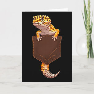 Niedlicher Eidechsen-Reptil-Leopard-Gecko-Tasche L Karte