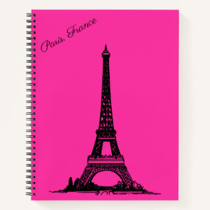 Niedlicher Eiffelturm Paris Themed Spiral Notebook Notizbuch