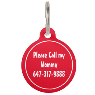 Niedlicher eigener Haustier Name Mama Telefon # Ro Haustiermarke