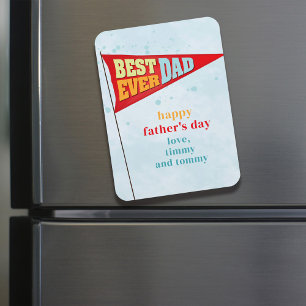 Niedlicher einfacher Vater Tag Pennant Bester Vate Magnet