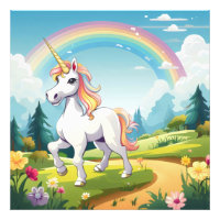 Niedlicher Einhorn-Cartoon