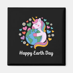 Niedlicher Einhorn-Earth-Tag 2025 Einhorn-Umarmung Magnet