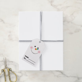 Niedlicher Einhorn-Regenbogen-Horn Nose Snowman Geschenkanhänger