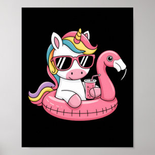 Niedlicher Einhorn-Urlaubsmodus Lustiger Familien- Poster