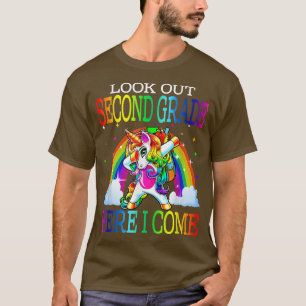 Niedlicher Einhorn zweiter Klasse zurück zur Schul T-Shirt