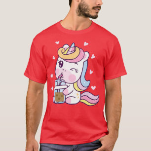 Niedlicher Einhorntrinktee T-Shirt