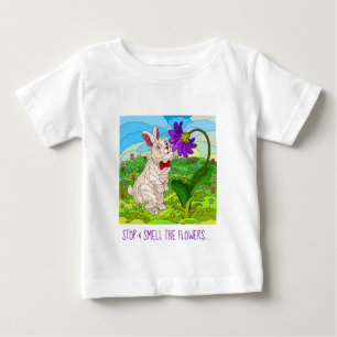 Niedlicher Einkauf; Stopp & Riech die Blume! Baby T-shirt