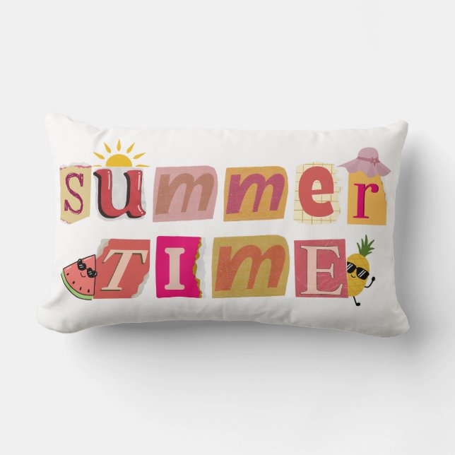 Niedlicher einmaliger Sommerzeiturlaub Lendenkissen (Vorderseite)