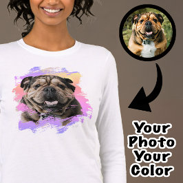 Niedlicher Einzigartiger Bulldog oder Ihre Foto Gr Tri-Blend Shirt