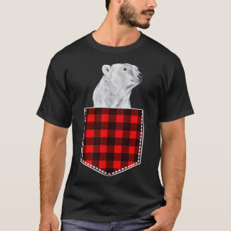 Niedlicher Eisbär, der aus der Tasche knallt T-Shirt