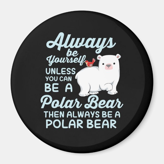 Niedlicher Eisbär - ein Eisbär Magnet (Vorne)