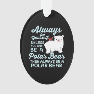 Niedlicher Eisbär - ein Eisbär Ornament