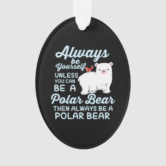 Niedlicher Eisbär - ein Eisbär Ornament (Vorderseite)
