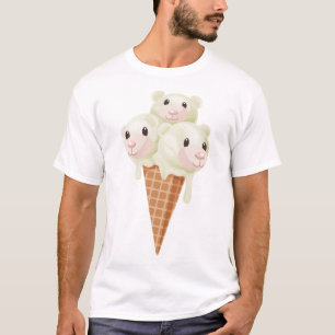 Niedlicher Eisbär Eiscreme Gewitterter T-Shirt