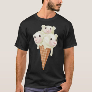Niedlicher Eisbär Eiscreme Gewitterter T-Shirt