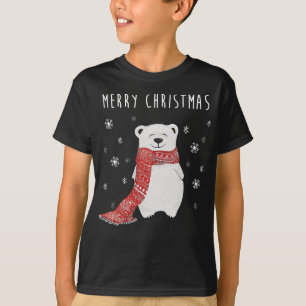 Niedlicher Eisbär Frohe Weihnachten Weihnachten T-Shirt
