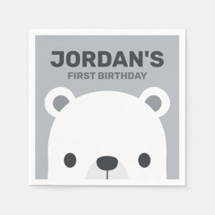 Niedlicher Eisbär Geburtstag Serviette