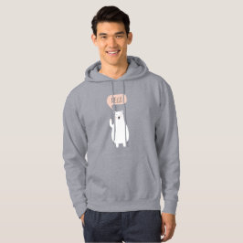 Niedlicher Eisbär im Schnee sagt Hallo Hoodie