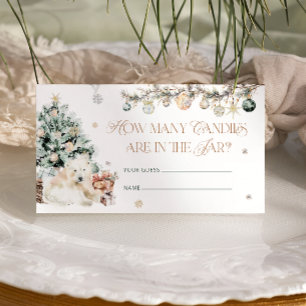 Niedlicher Eisbär im Winter wie viele Kanonen Begleitkarte