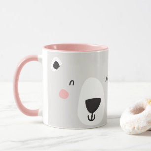 Niedlicher Eisbär, personalisierte Kinder Tasse