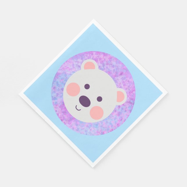 Niedlicher Eisbär Serviette (Ecke)