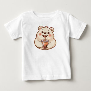 Niedlicher Eisbär trinken Boba Tee Tee Tee Blase M
