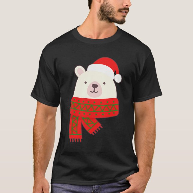 Niedlicher Eisbär Weihnachtsgebäck T-Shirt (Vorderseite)
