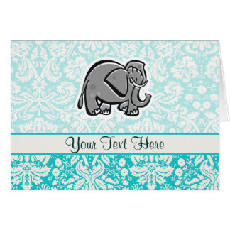 Niedlicher Elefant; aquamarin