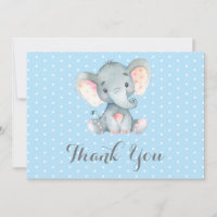 Niedlicher Elefant Baby Boy Blue und Grau