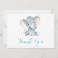 Niedlicher Elefant Baby Boy Blue und Grau