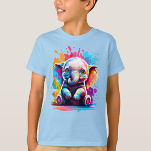 Niedlicher Elefant - Baby Elephant farbenfroh - El T-Shirt