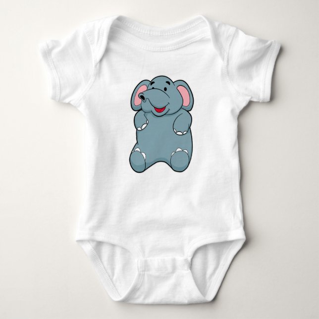 Niedlicher Elefant Baby Strampler (Vorderseite)