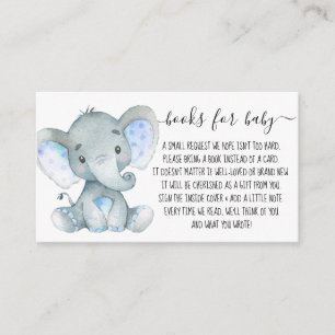 Niedlicher Elefant Boy Book Request for Baby Shoot Begleitkarte