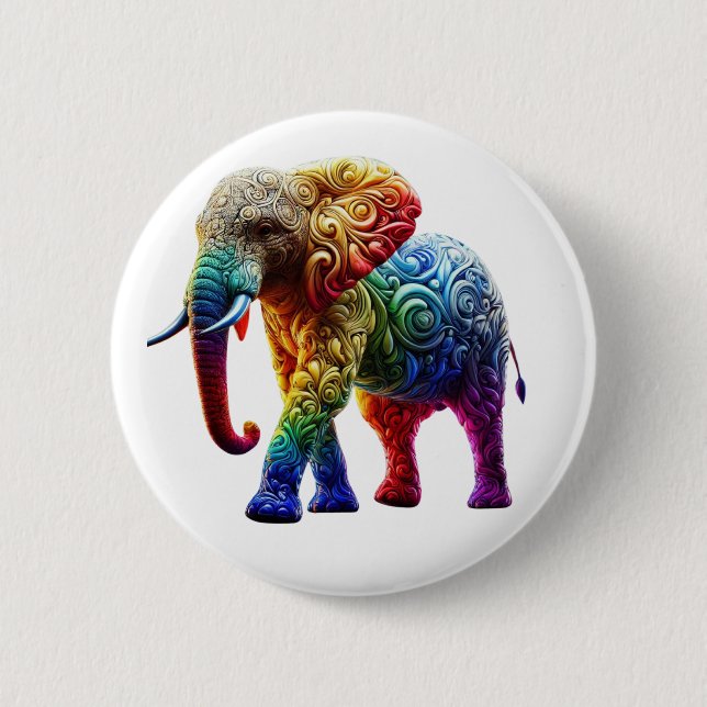 Niedlicher Elefant Button (Vorderseite)
